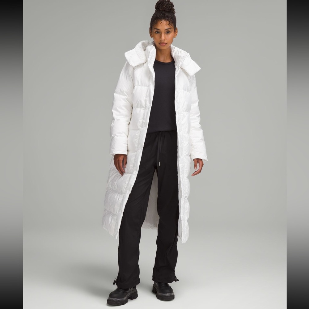 NWT Lululemon Wunder Puff 600-Down-Fill Long Jacket / WHITE
